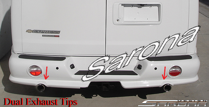 Custom GMC Savana Van  All Styles Rear Bumper (1996 - 2024) - $690.00 (Part #GM-011-RB)